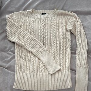 J. Crew Cream Cable Knit Sweater